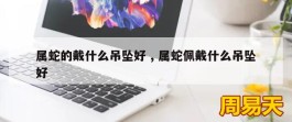 属蛇的戴什么吊坠好 , 属蛇佩戴什么吊坠好