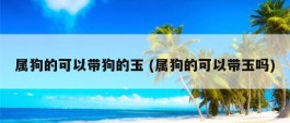 属狗的可以带狗的玉 (属狗的可以带玉吗)