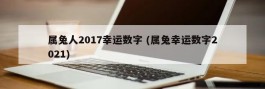 属兔人2017幸运数字 (属兔幸运数字2021)