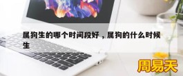 属狗生的哪个时间段好 , 属狗的什么时候生