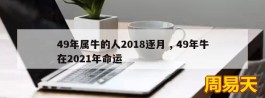 49年属牛的人2018逐月 , 49年牛在2021年命运