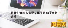 男属牛45岁人命运 , 属牛男48岁有财运吗